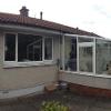 Sun room extension Limekilns, Fife. Existing conservatory and rear garden