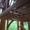 Oak framed up and down curved braces