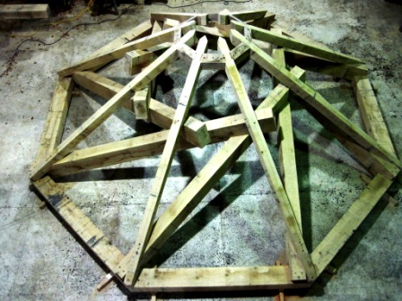 Steading conversion, Aberdeenshire - oak framed roof trusses