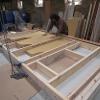 Panels of the bothy being fabricated in the workshop