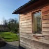 Exterior natural larch cladding