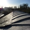 Lead rolled and slate barrel vaulted roof