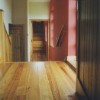 Natural oak floor boards, above under floor heating,  were used extensively